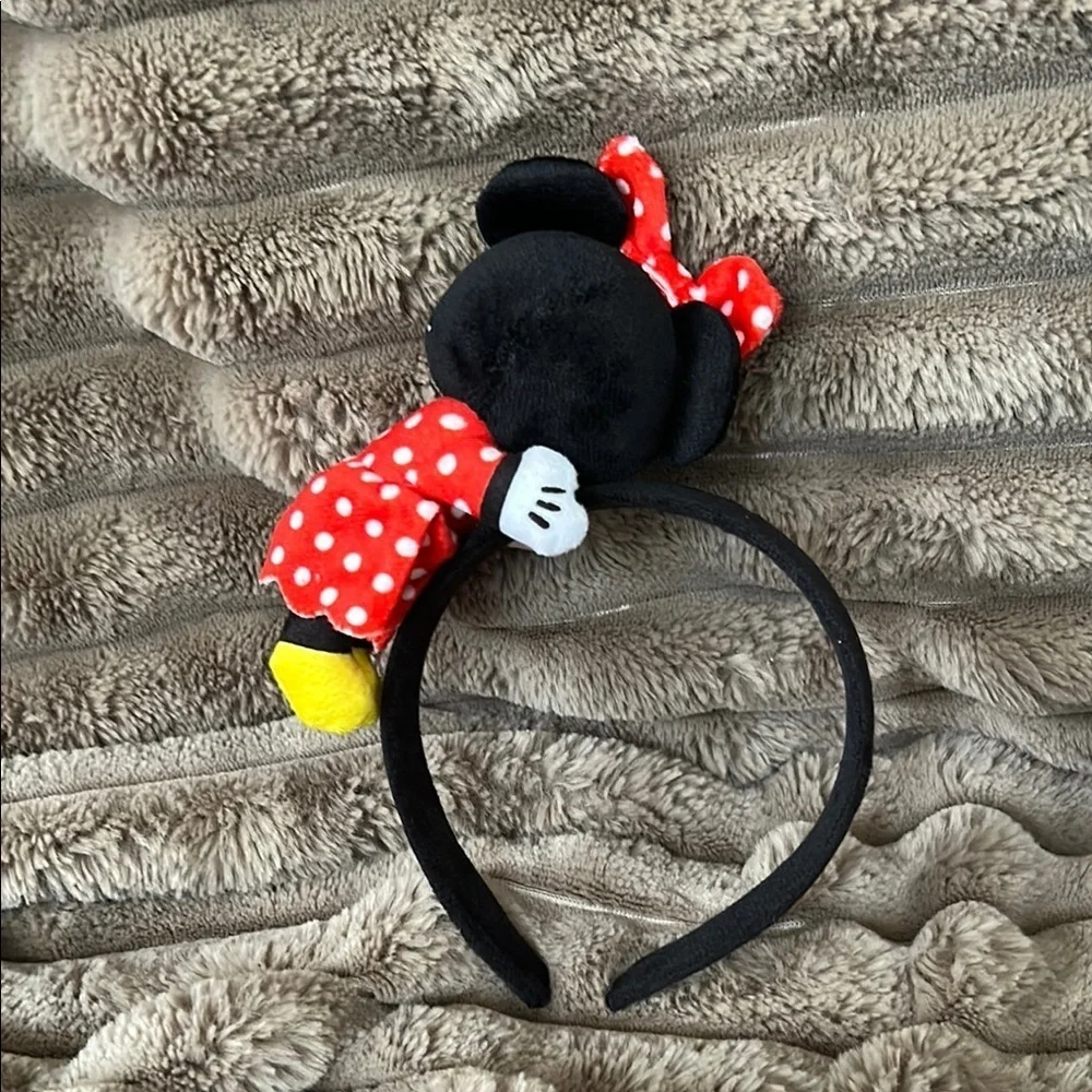 Minnie Mouse Headband with Red Polka Dot Bow